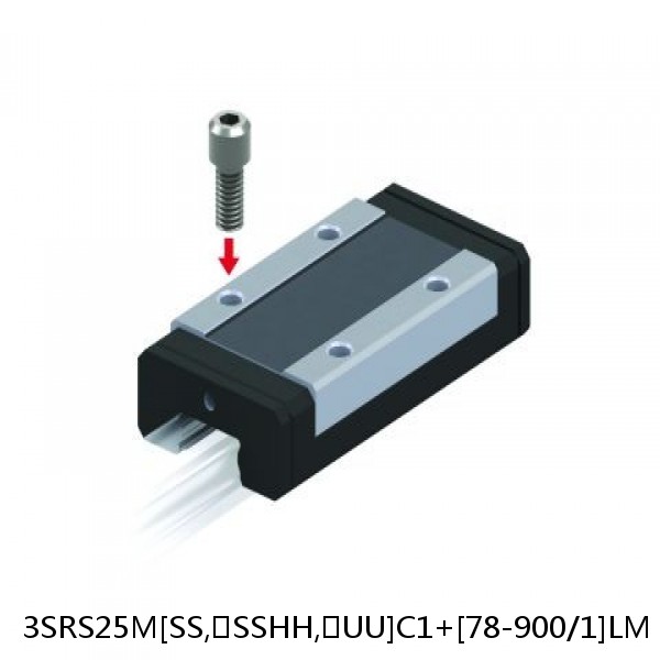 3SRS25M[SS,​SSHH,​UU]C1+[78-900/1]LM THK Miniature Linear Guide Caged Ball SRS Series
