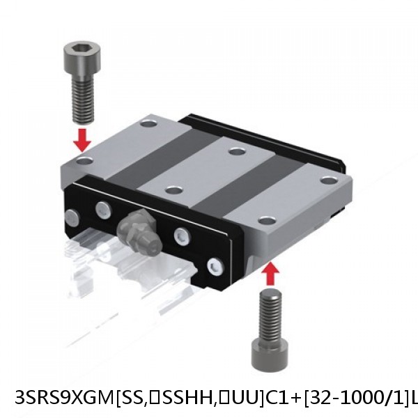 3SRS9XGM[SS,​SSHH,​UU]C1+[32-1000/1]LM THK Miniature Linear Guide Full Ball SRS-G Accuracy and Preload Selectable