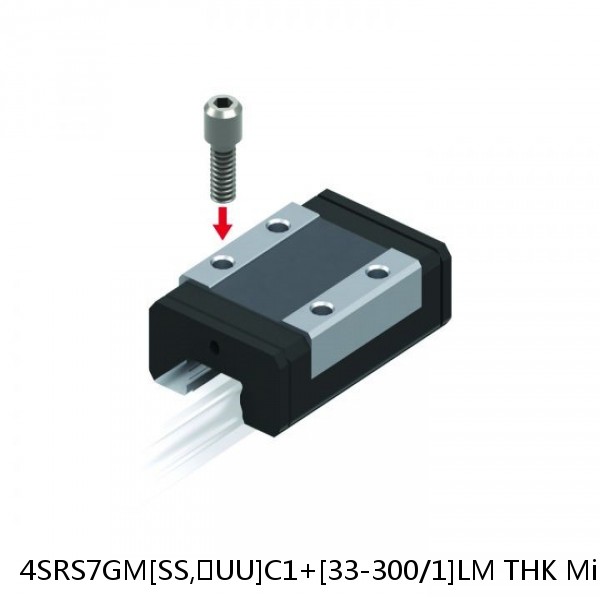 4SRS7GM[SS,​UU]C1+[33-300/1]LM THK Miniature Linear Guide Full Ball SRS-G Accuracy and Preload Selectable